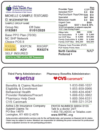 Sample Insurance Card